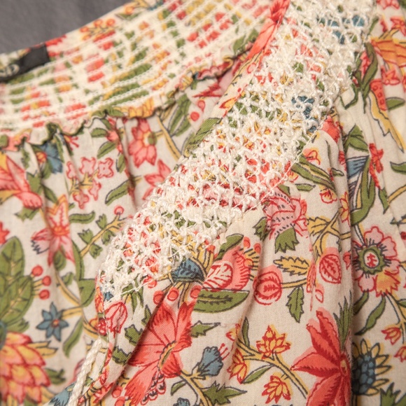 Lucky Brand Tunic Top 3/4 Sleeve with Tassel Sm - Picture 3 of 4